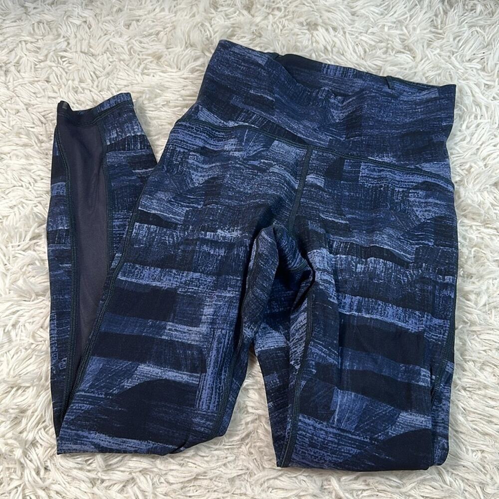 Lululemon Train Times 7/8 Pant *25" Transition Multi Midnight Navy / Black